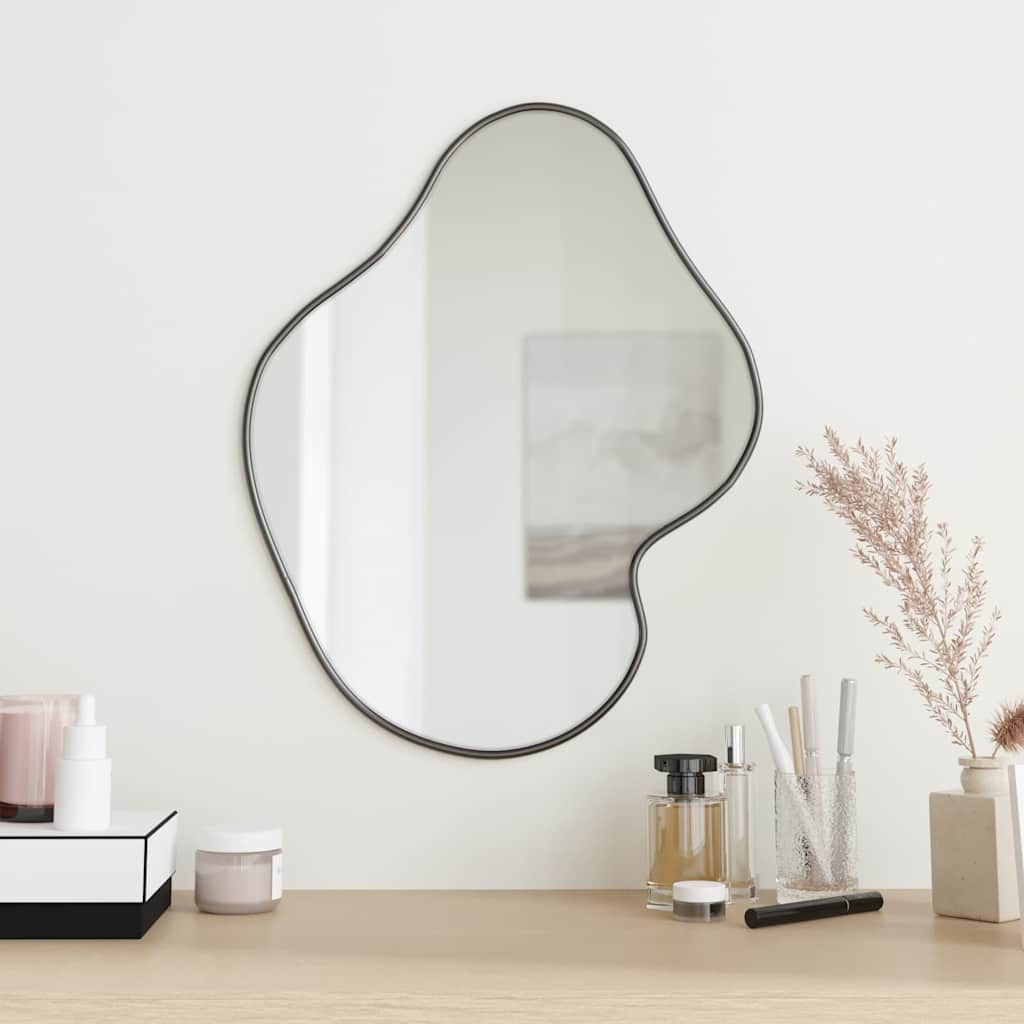 Wall Mirror Black 50x40 cm