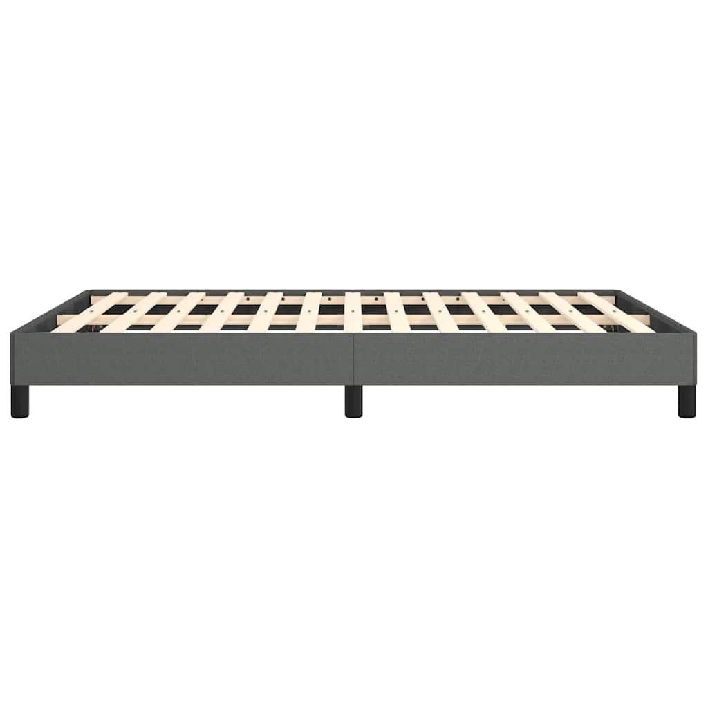 Bed Frame without Mattress Dark Grey 137x187 cm Double Fabric