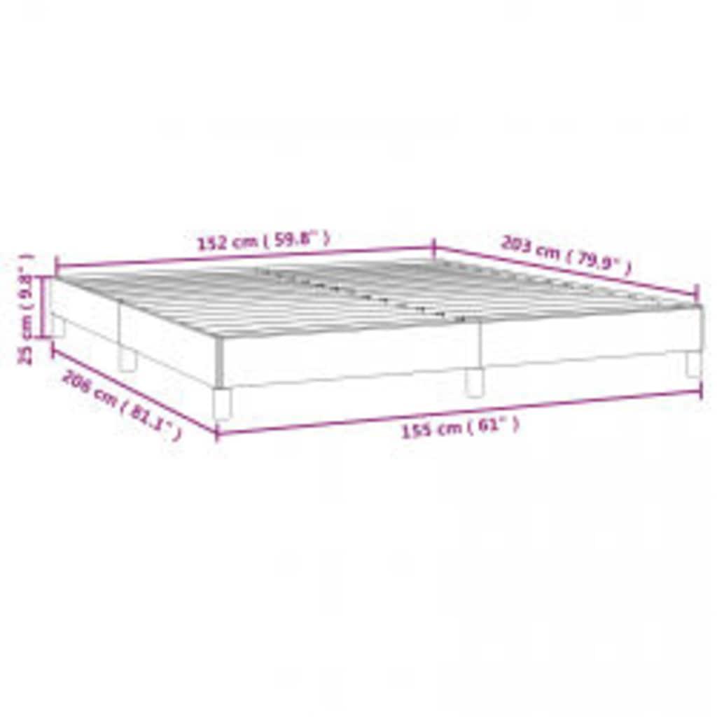 Bed Frame without Mattress Dark Grey 152x203 cm Queen Fabric