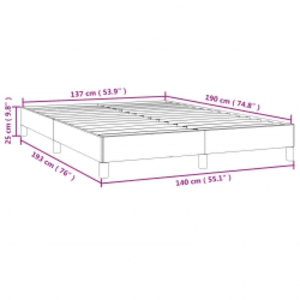 Bed Frame without Mattress Black 137x187 cm Double Faux Leather