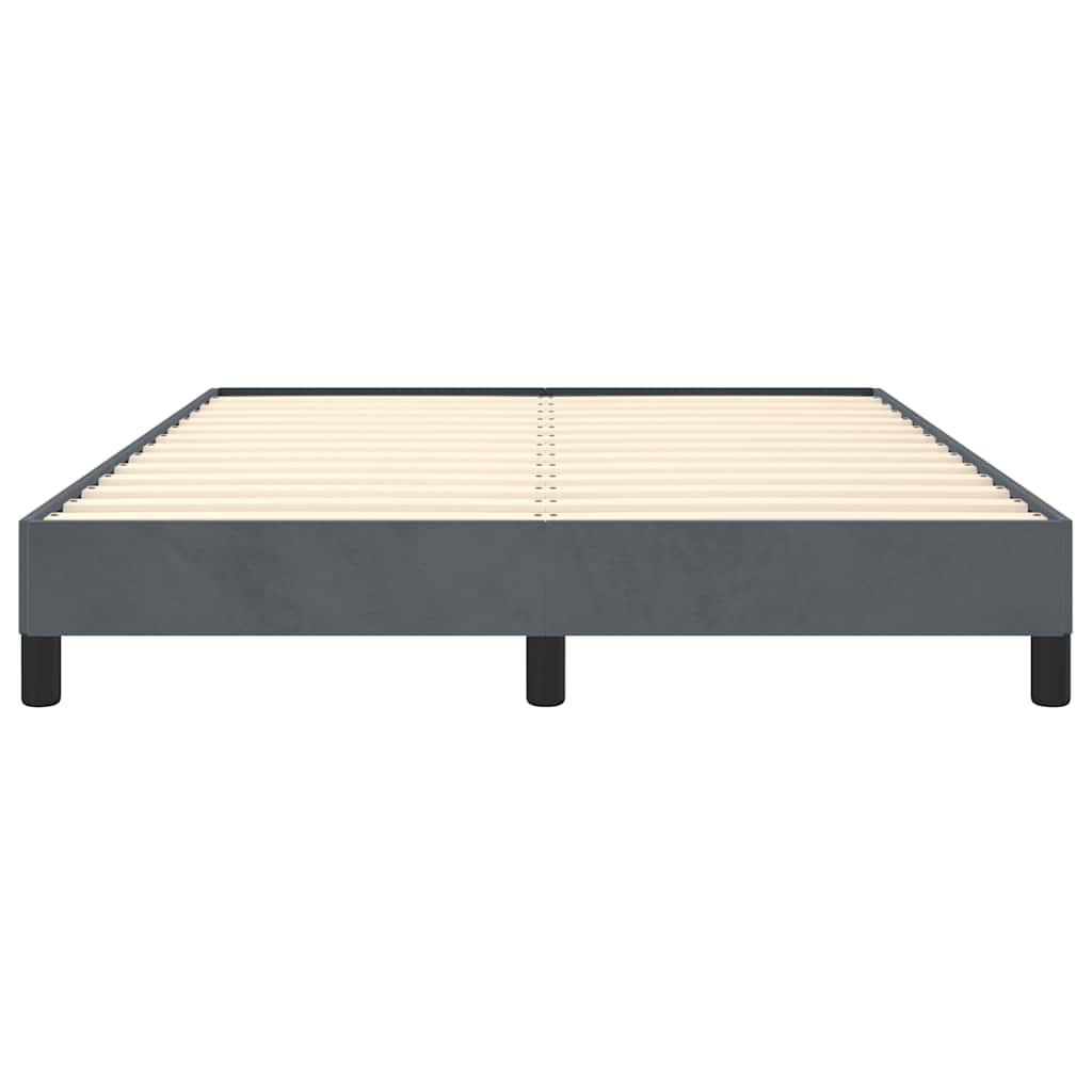 Bed Frame without Mattress Dark Grey 152x203 cm Queen Velvet