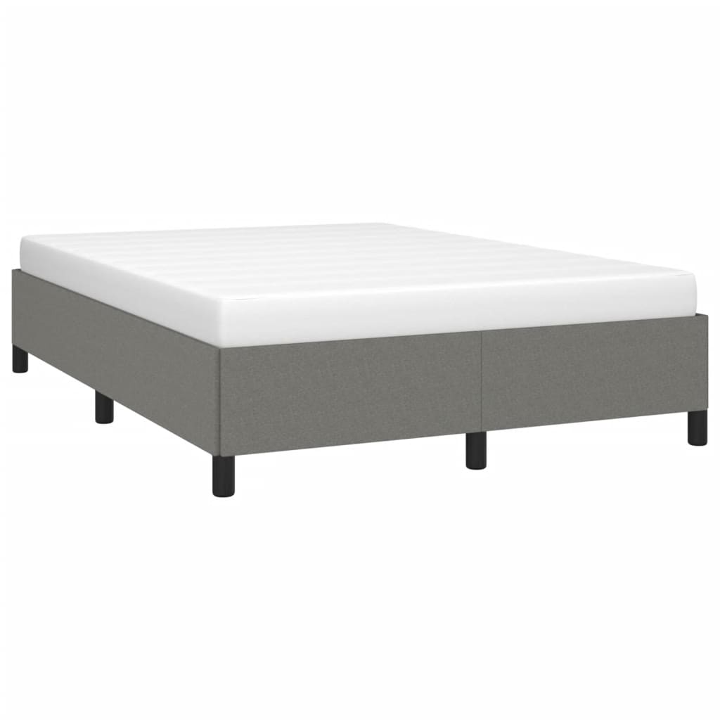 Bed Frame without Mattress Dark Grey 152x203 cm Queen Fabric