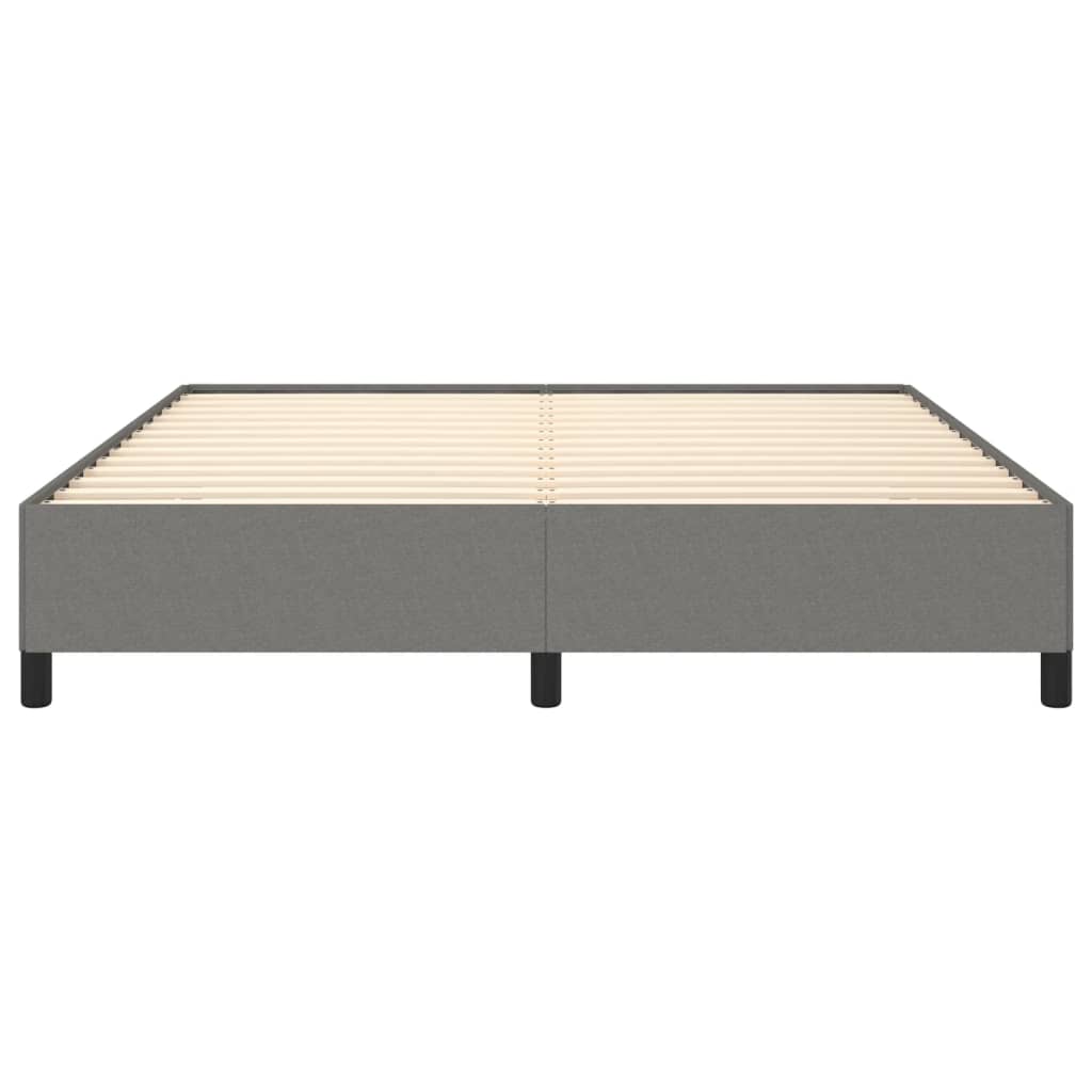 Bed Frame without Mattress Dark Grey 152x203 cm Queen Fabric