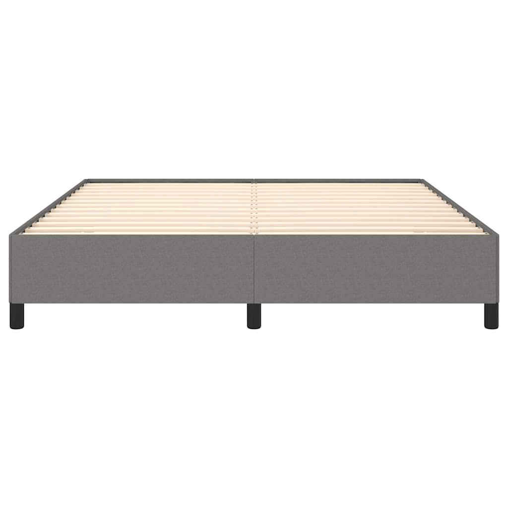 Bed Frame without Mattress Dark Grey 152x203 cm Queen Fabric