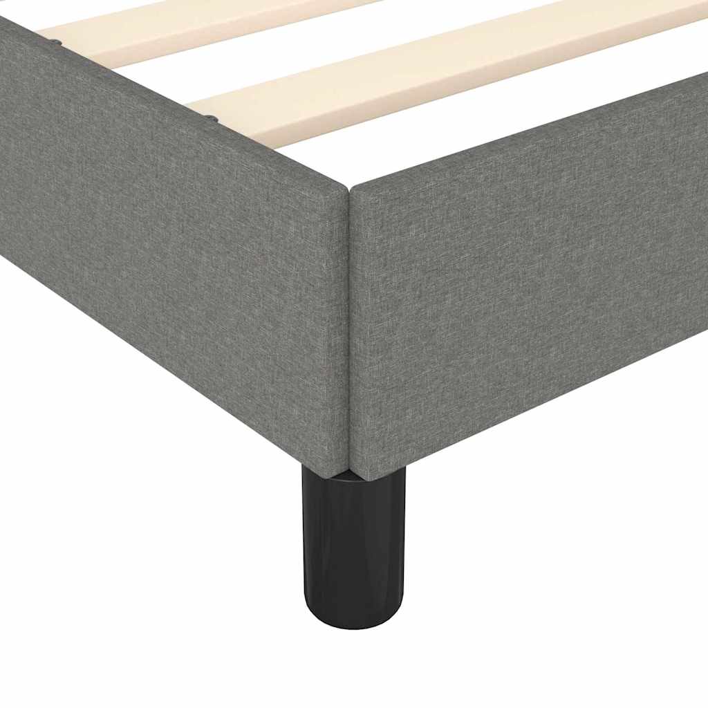 Bed Frame without Mattress Dark Grey King Single Fabric