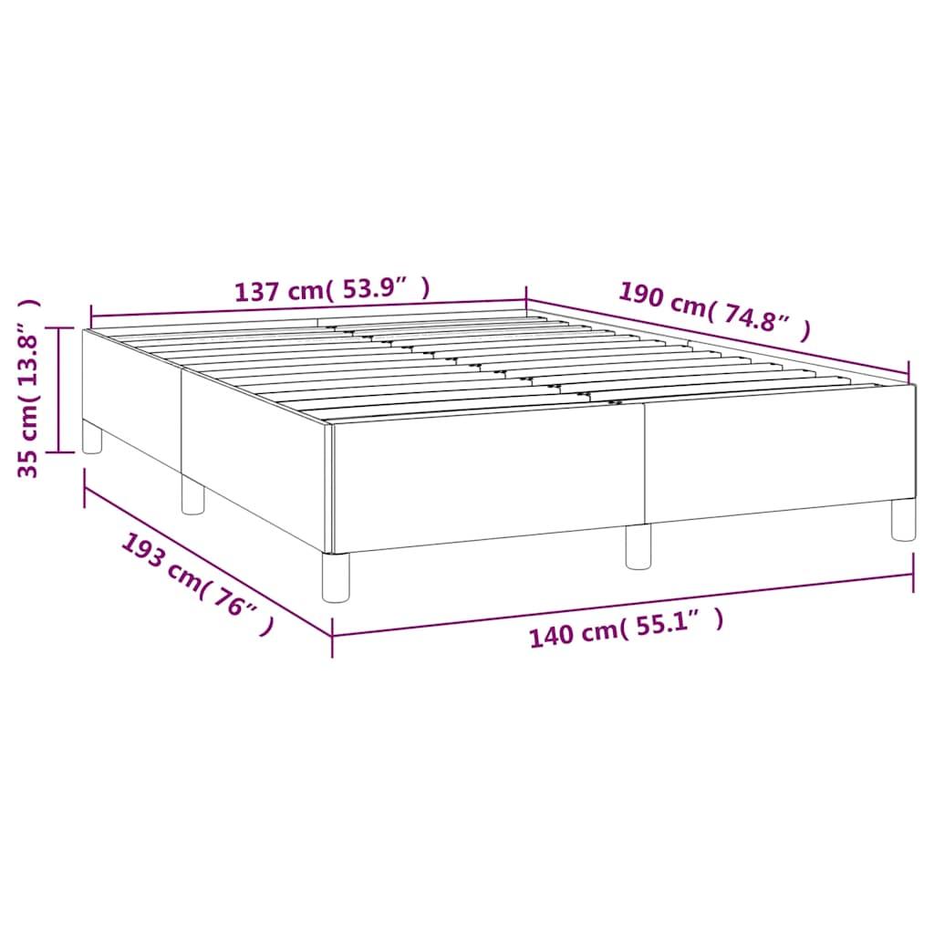 Bed Frame without Mattress Black 137x187 cm Double Faux Leather