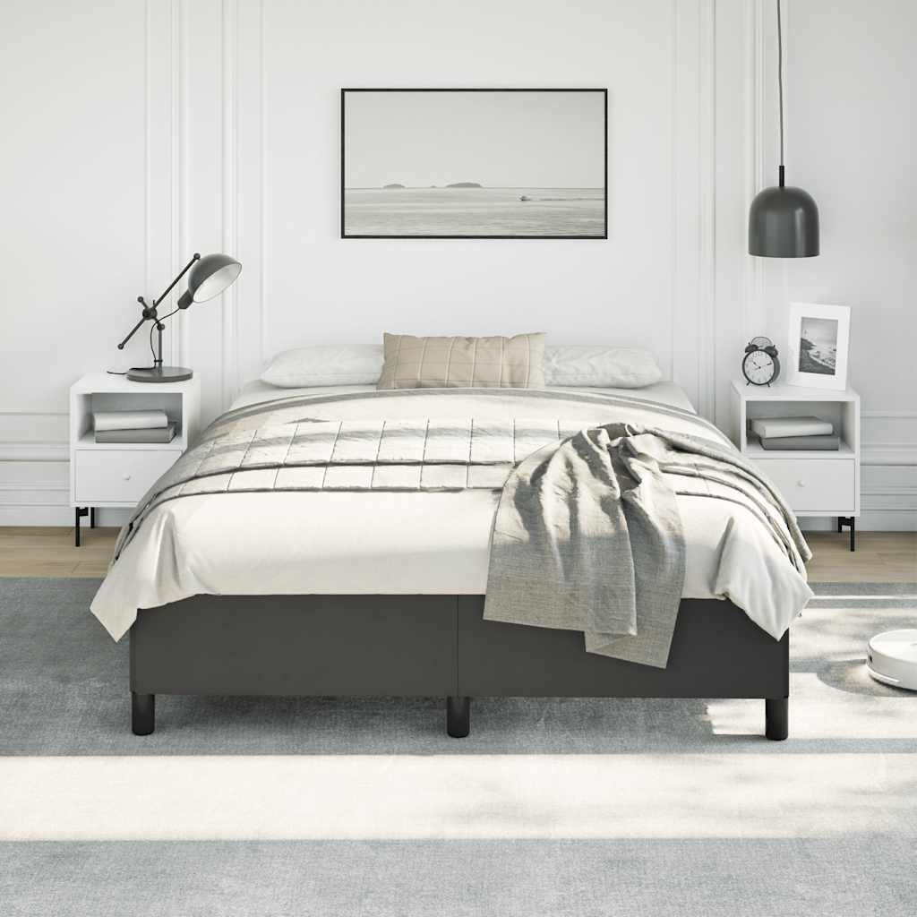 Bed Frame without Mattress Black 152x203 cm Queen Faux Leather
