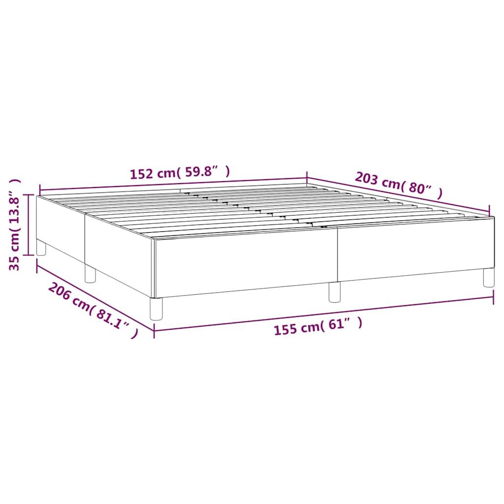 Bed Frame without Mattress Black 152x203 cm Queen Faux Leather