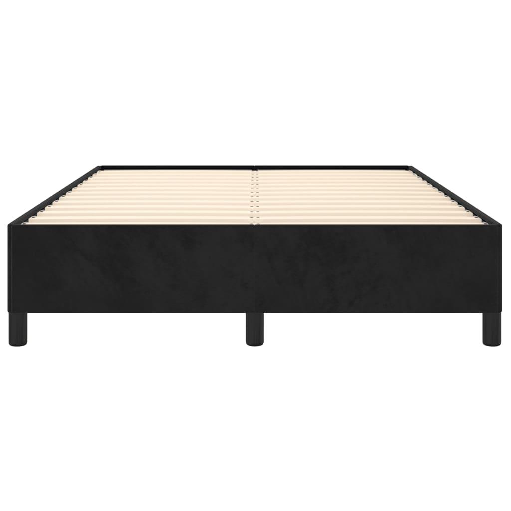 Bed Frame without Mattress Black 137x187 cm Double Velvet