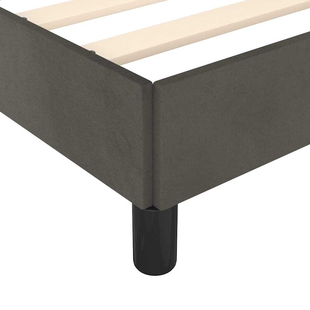 Bed Frame without Mattress Dark Grey 152x203 cm Queen Velvet