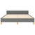 Bed Frame without Mattress Dark Grey Double Fabric