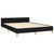 Bed Frame without Mattress Black Double Fabric