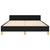 Bed Frame without Mattress Black Double Fabric