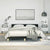 Bed Frame without Mattress Black Double Fabric