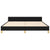 Bed Frame without Mattress Black Queen Fabric