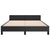 Bed Frame without Mattress Black Double Faux Leather