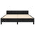 Bed Frame without Mattress Black Double Velvet