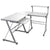 Corner Computer Desk White 132x112x99 cm Engineered Wood