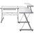Corner Computer Desk White 132x112x99 cm Engineered Wood
