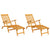 Outdoor Deck Chairs with Footrests 2 pcs Solid Wood Acacia