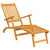 Outdoor Deck Chair with Footrest and Table Solid Wood Acacia