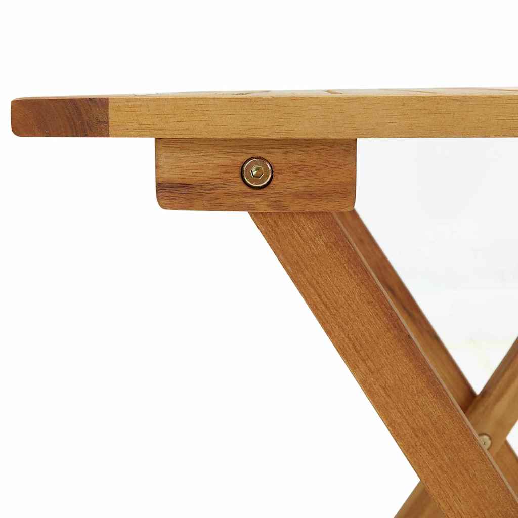 Outdoor Deck Chair with Footrest and Table Solid Wood Acacia