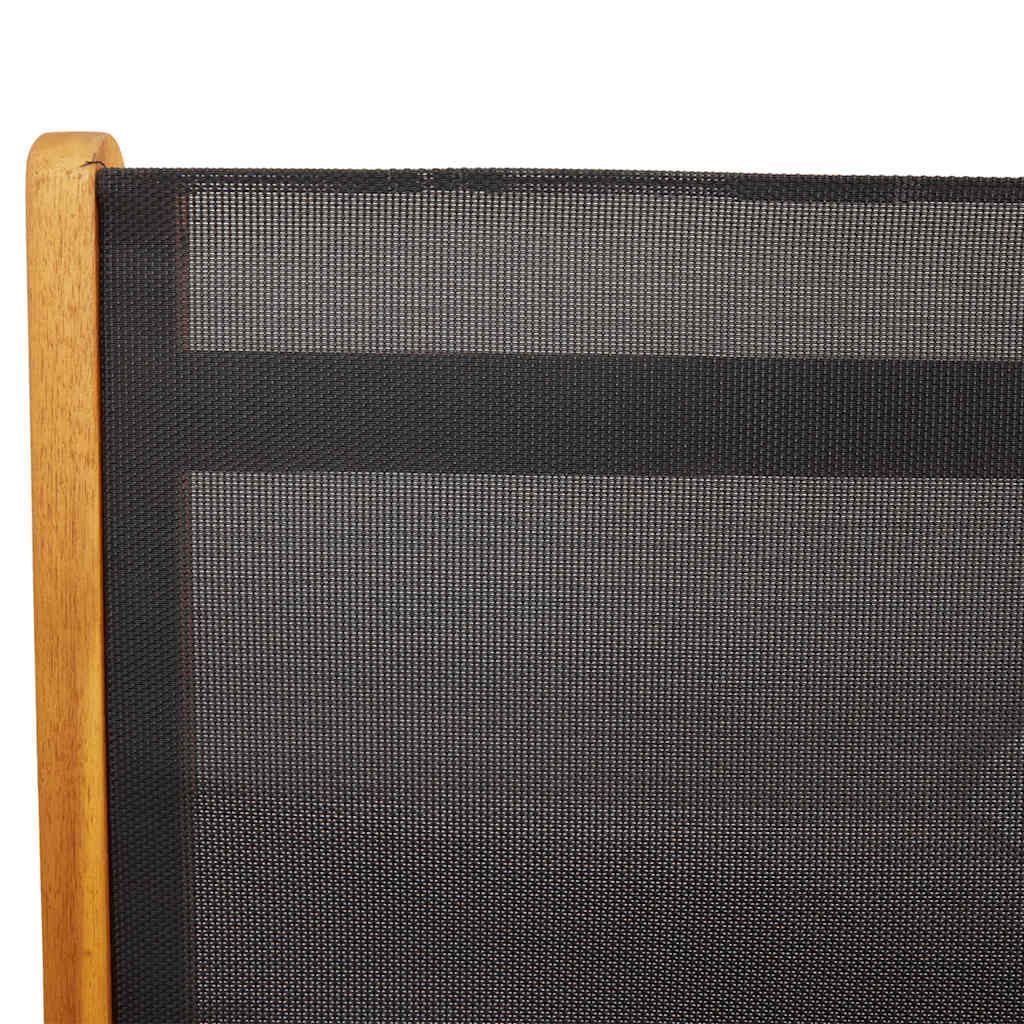 Folding Garden Chairs 8 pcs Solid Wood Acacia and Textilene