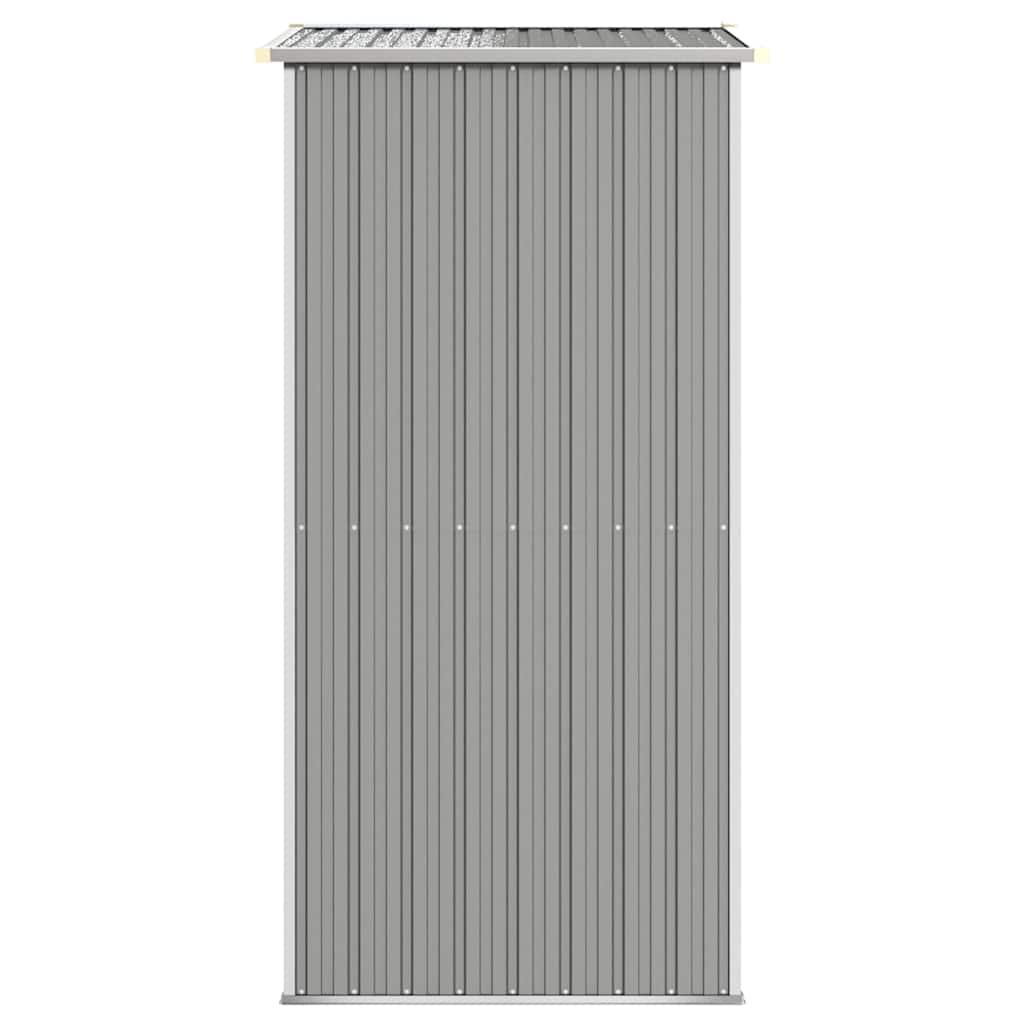 Garden Shed Light Grey 192x108x223 cm Galvanised Steel