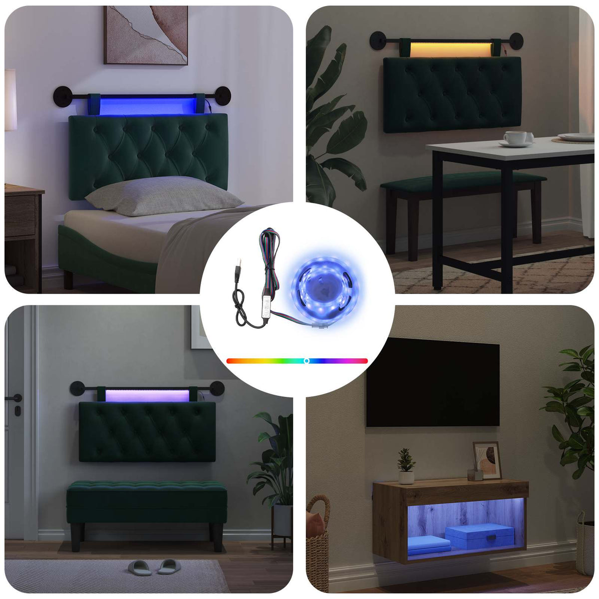 LED Strip 2 pcs Black SMD5050