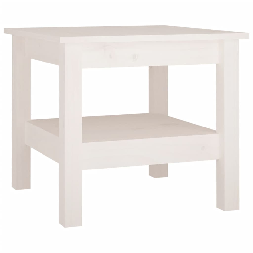 Coffee Table White 45x45x40 cm Solid Wood Pine