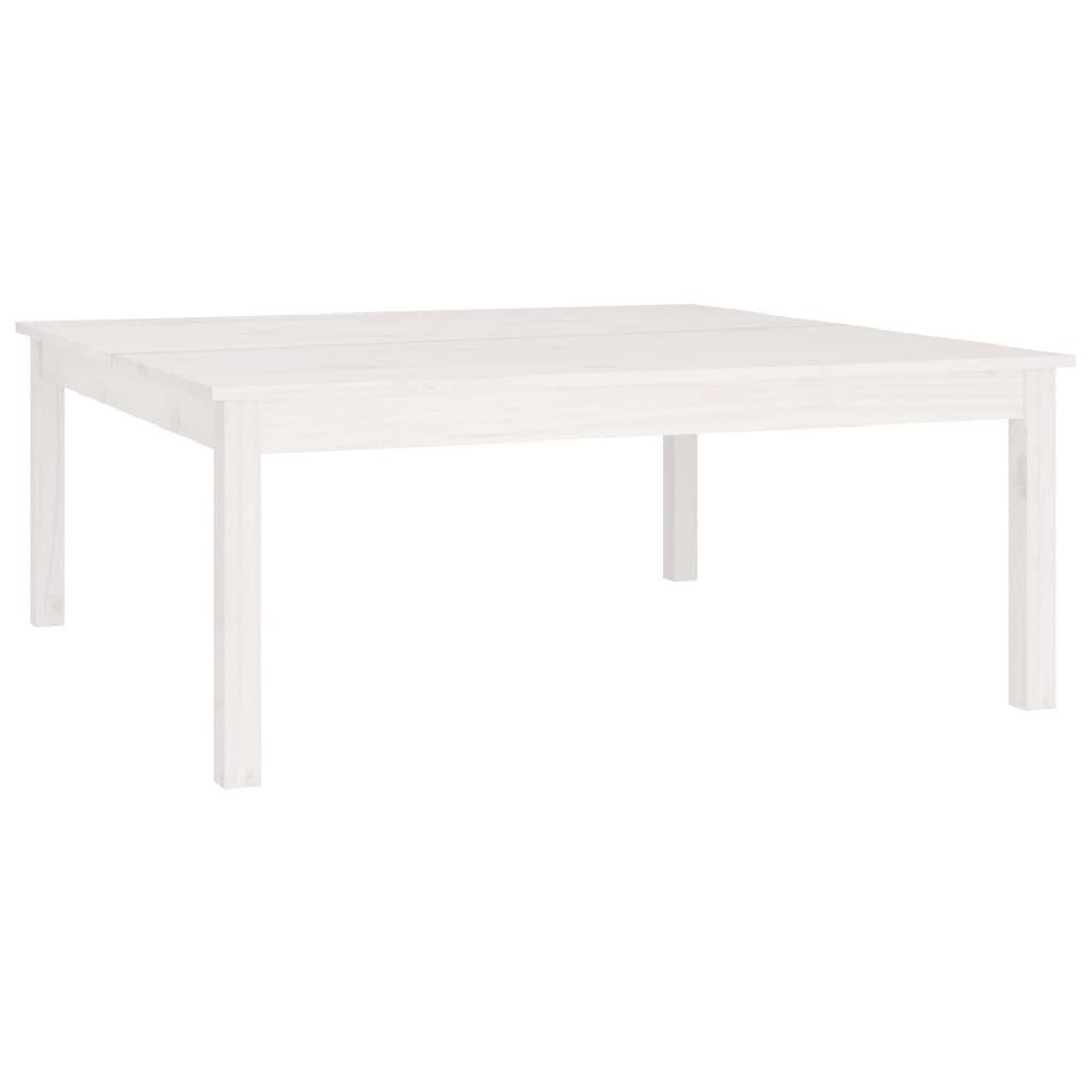 Coffee Table White 100x100x40 cm Solid Wood Pine
