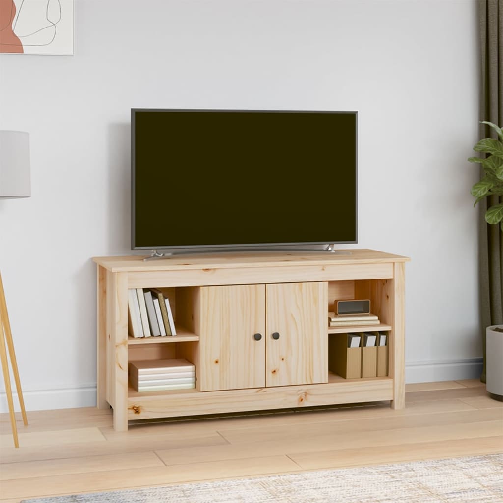 TV Cabinet 103x36.5x52 cm Solid Wood Pine