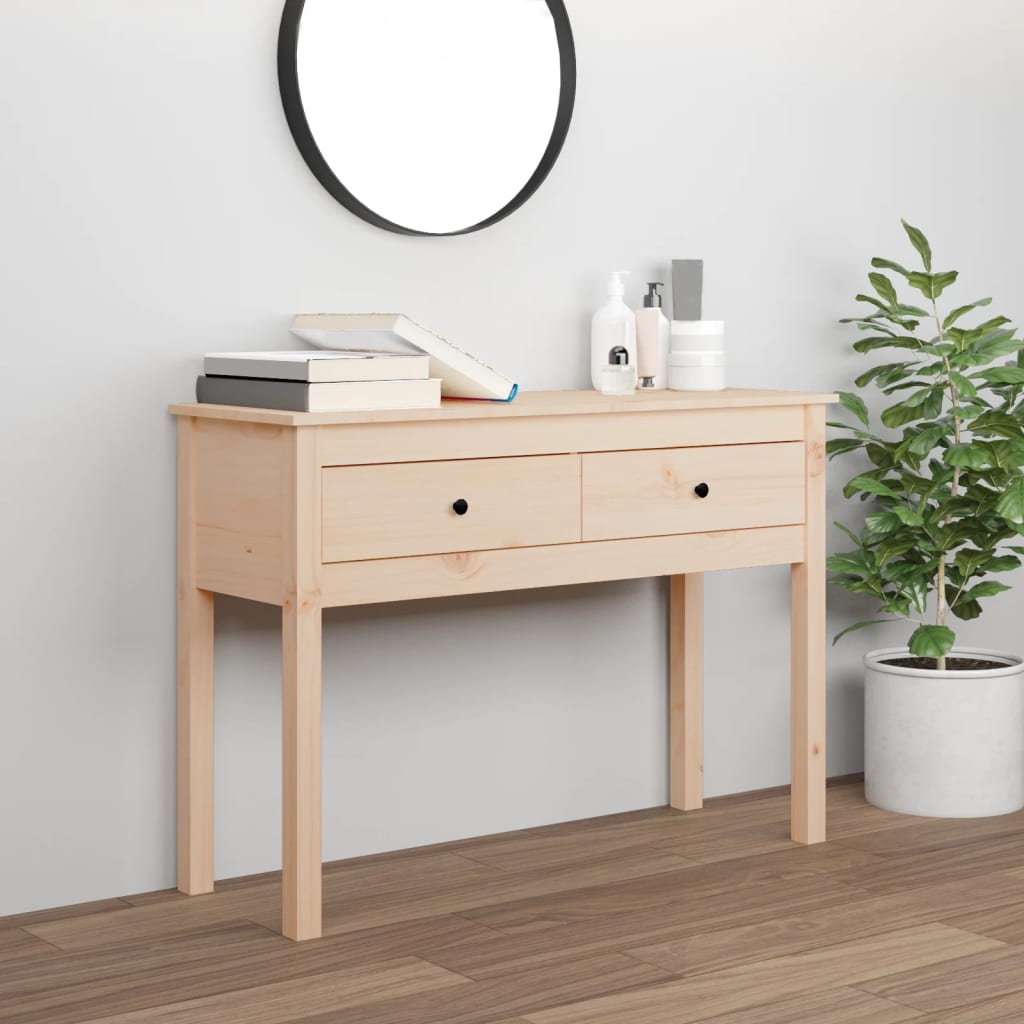 Console Table 100x35x75 cm Solid Wood Pine