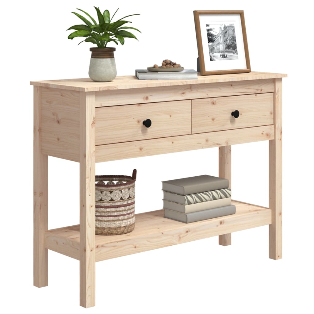 Console Table 100x35x75 cm Solid Wood Pine