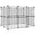 20-Panel Pet Cage with Door Black 35x35 cm Steel