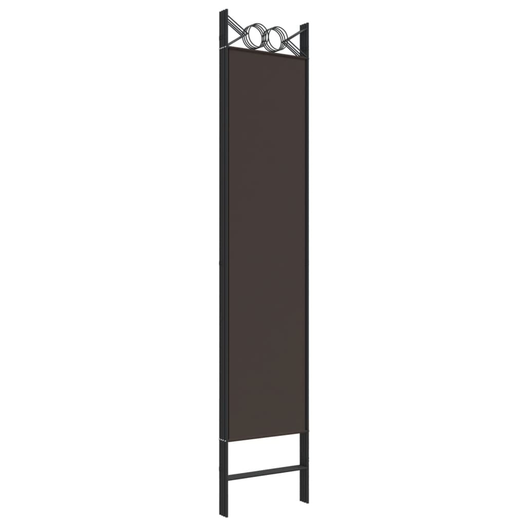 4-Panel Room Divider Brown 160x200 cm Fabric