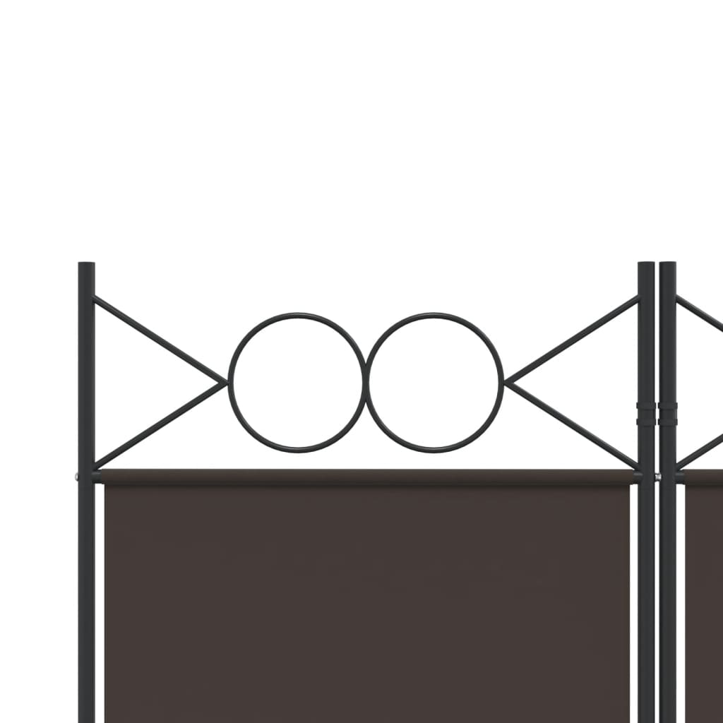 4-Panel Room Divider Brown 160x200 cm Fabric