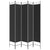 5-Panel Room Divider Black 200x220 cm Fabric