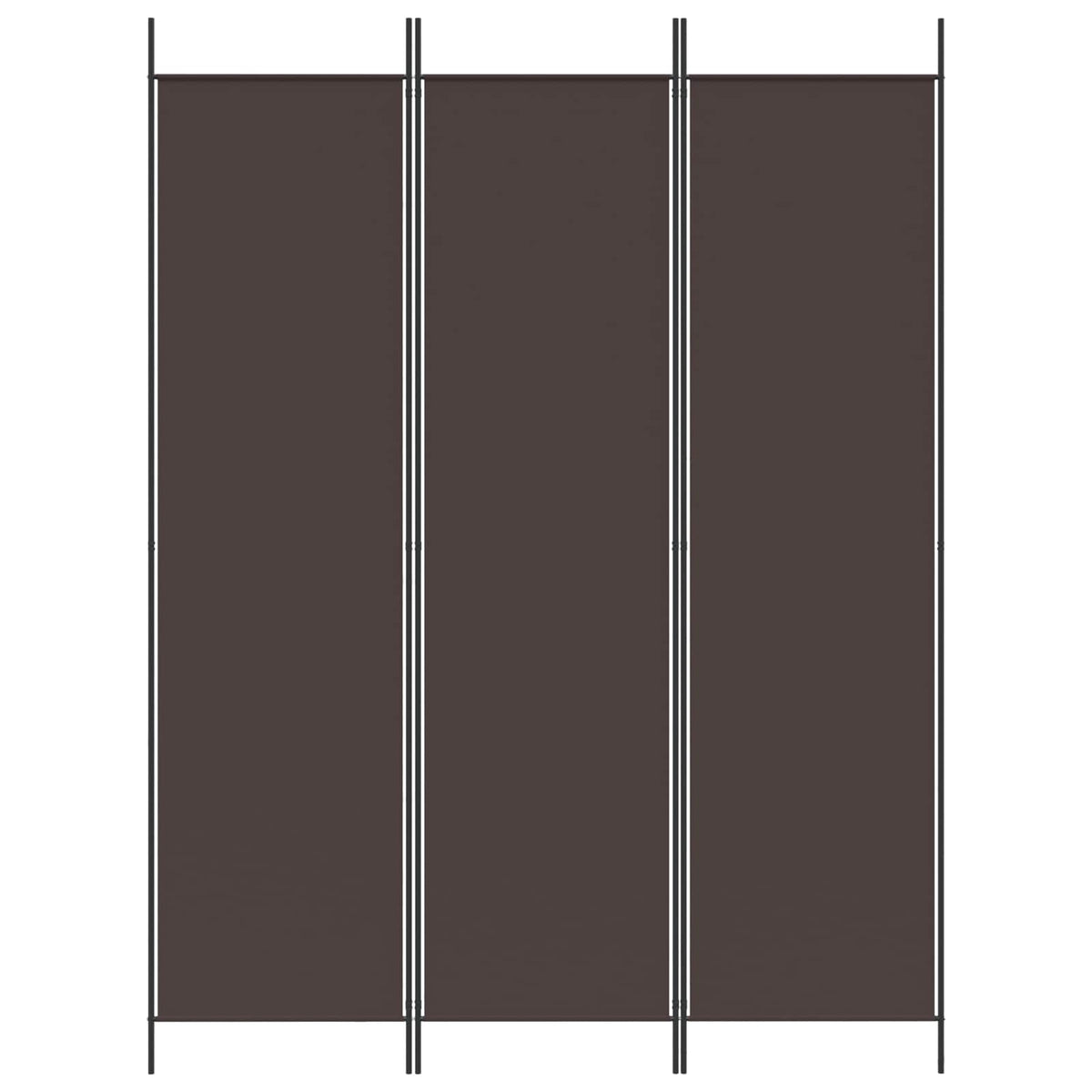 3-Panel Room Divider Brown 150x200 cm Fabric