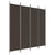 4-Panel Room Divider Brown 200x200 cm Fabric