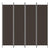 4-Panel Room Divider Brown 200x200 cm Fabric