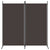 2-Panel Room Divider Brown 175x180 cm Fabric