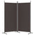 2-Panel Room Divider Brown 175x180 cm Fabric