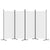 4-Panel Room Divider White 346x180 cm Fabric