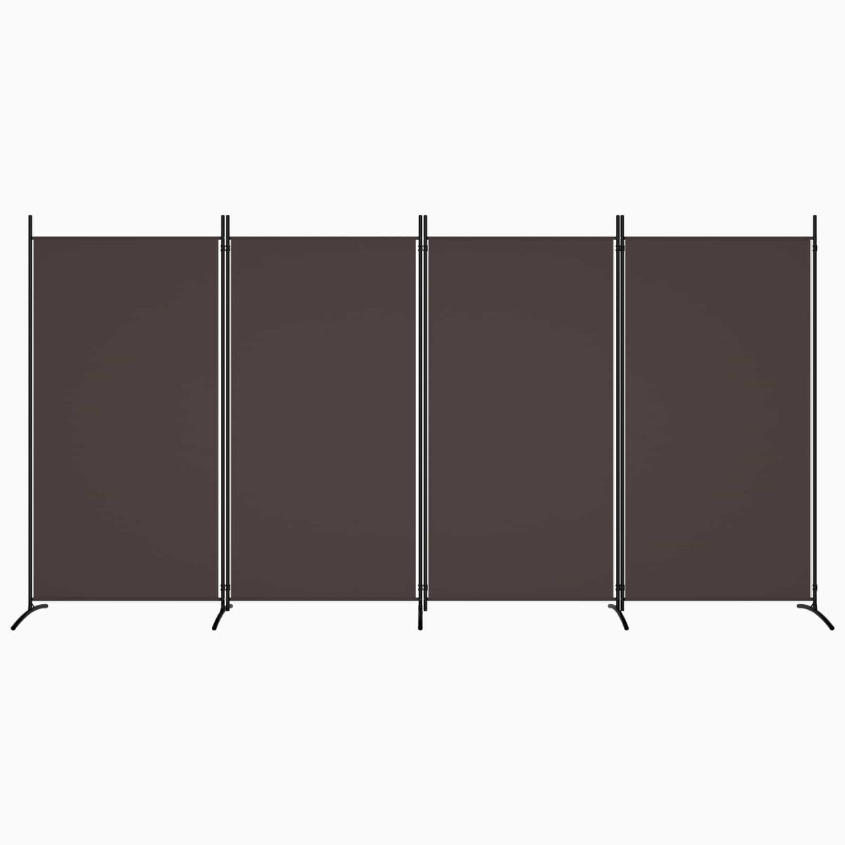 4-Panel Room Divider Brown 346x180 cm Fabric