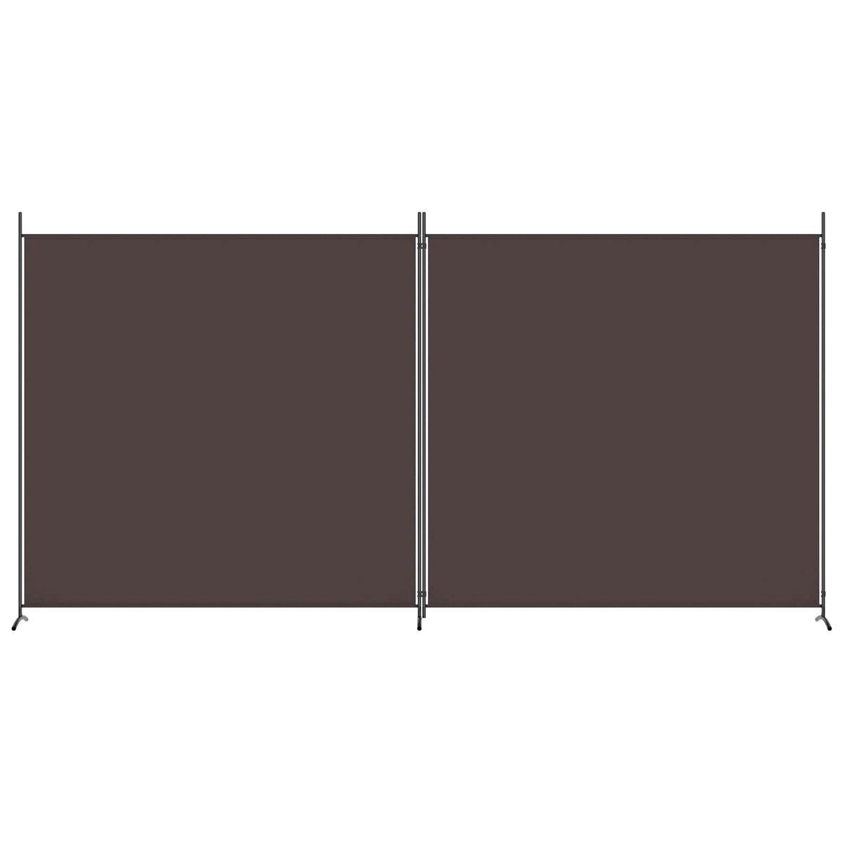 2-Panel Room Divider Brown 348x180 cm Fabric