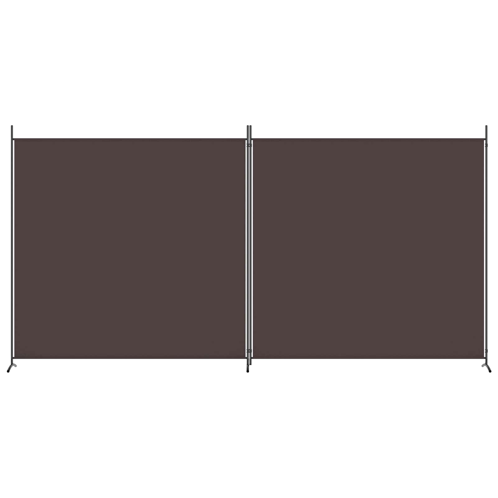 2-Panel Room Divider Brown 348x180 cm Fabric
