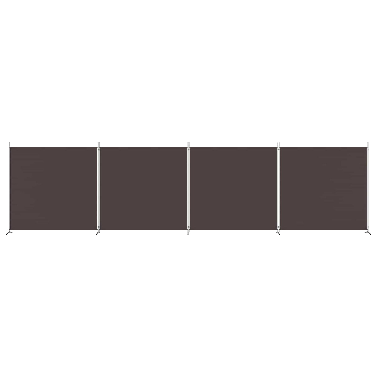 4-Panel Room Divider Brown 698x180 cm Fabric