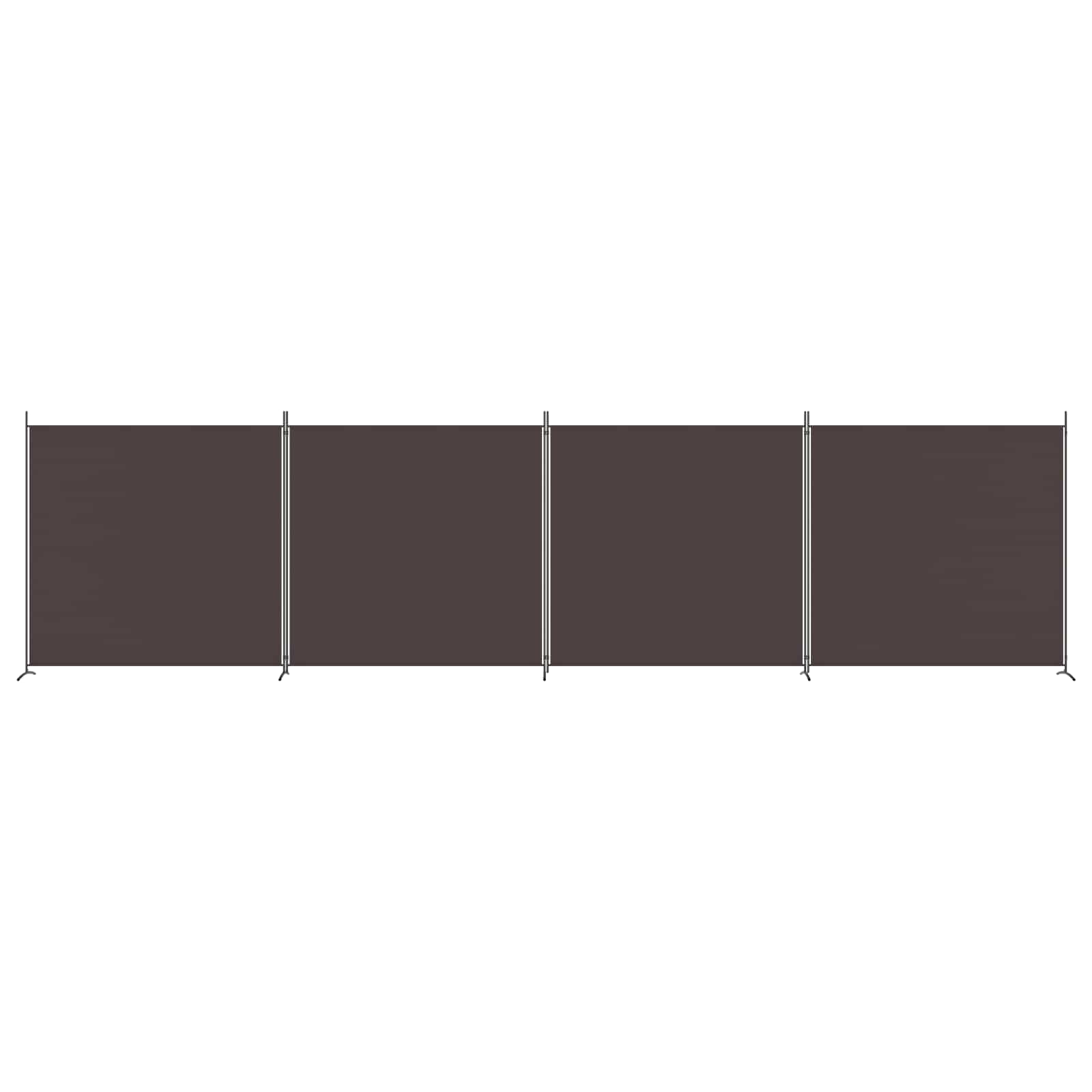 4-Panel Room Divider Brown 698x180 cm Fabric