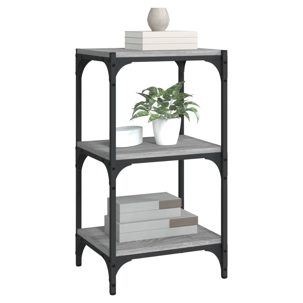 Book Cabinet Grey Sonoma 40x33x70.5 cm Engineered Wood and Steel